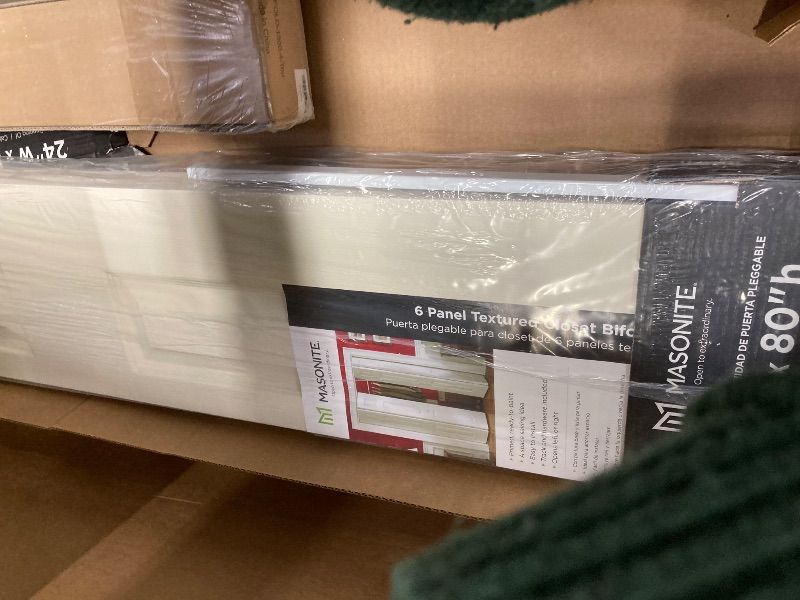 Photo 1 of ***CONTAINS 2 ***   2- Primed White 24 x 80" Bi-Fold 6-Panel DoorS  WITH BIFOLD HARDWARE KIT