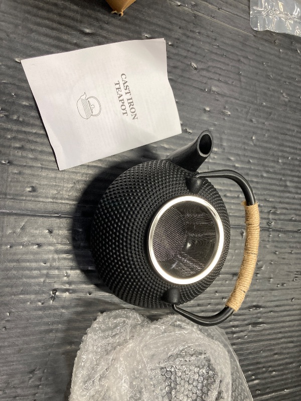 Photo 1 of ***MISSING LID***suyika Japanese Tetsubin Cast Iron Teapot Tea Kettle pot with Stainless Steel Infuser for Stovetop Safe Coated with Enameled Interior 30 oz/900 ml***MISSING LID**