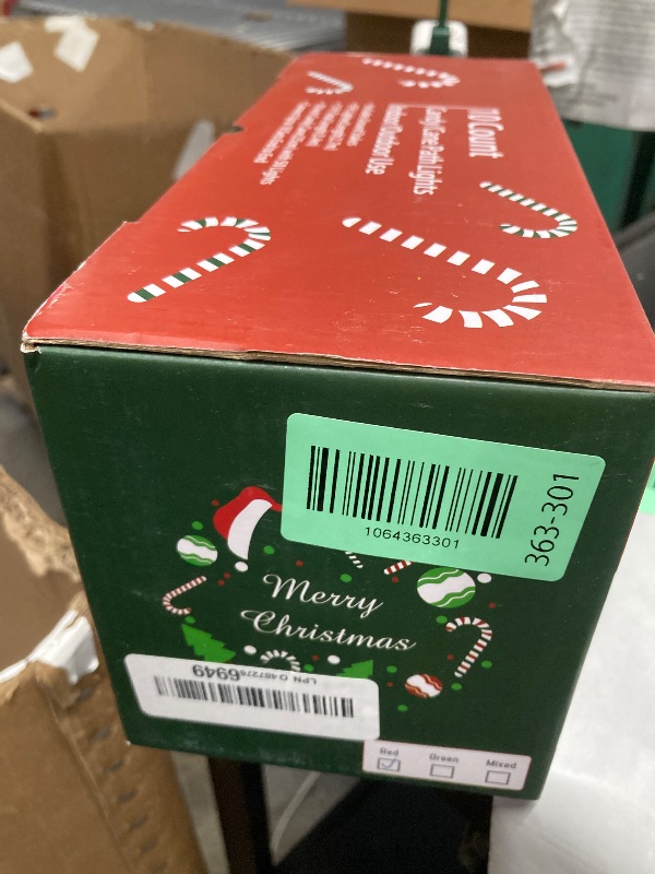 Photo 1 of 10" Christmas Candy Cane Lights (10PCS) for Landscape Decoration,Red & White Pathway Makers Lights (Include Stakes)