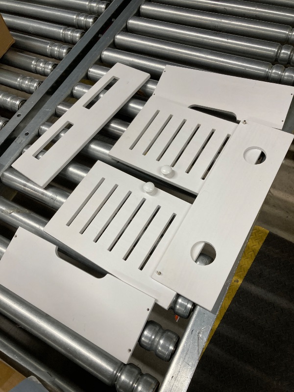 Photo 1 of ***MISSING PIECES-SELLINBG AS PARTS ONLY*** Noviko WiFi Storage Box Wall Mount WiFi Router Box Hider Decorative Router Storage Box Modem Wall Mount (White, 16.5" W x 4.7" D x 12.6" H)