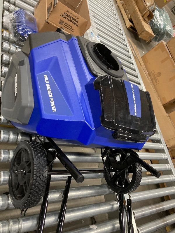 Photo 1 of **NO BOX***Wild Badger Power Snow Blower 40V ProLine 20" Cordless,26 FT Throw,16-Driveway,Brushless Single-Stage,2 * 4.0Ah Battery & Fast Charger,LED Lights,Lightweight for Driveways & Sidewalks  **WITH 2 BATTERIES**