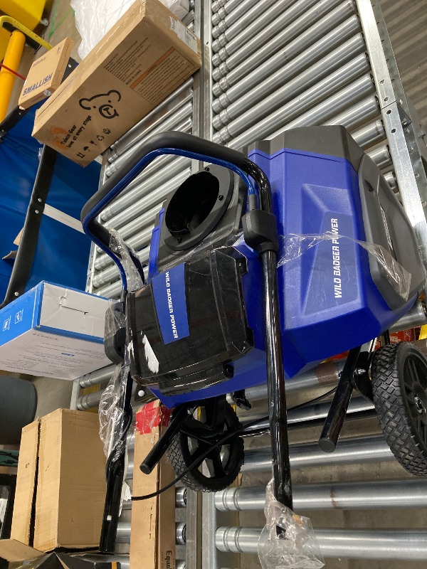 Photo 1 of **NO BOX***Wild Badger Power Snow Blower 40V ProLine 20" Cordless,26 FT Throw,16-Driveway,Brushless Single-Stage,2 * 4.0Ah Battery & Fast Charger,LED Lights,Lightweight for Driveways & Sidewalks  **WITH 2 BATTERIES**