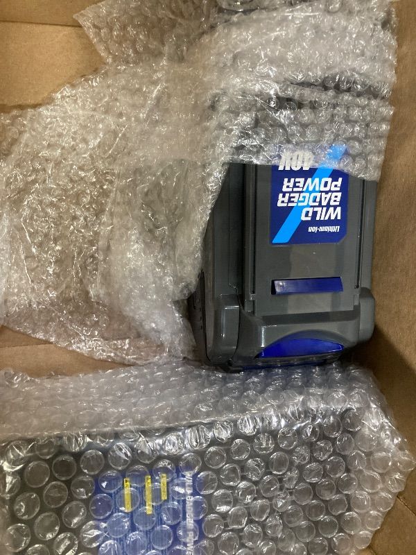 Photo 1 of **NO BOX***Wild Badger Power Snow Blower 40V ProLine 20" Cordless,26 FT Throw,16-Driveway,Brushless Single-Stage,2 * 4.0Ah Battery & Fast Charger,LED Lights,Lightweight for Driveways & Sidewalks  **WITH 2 BATTERIES**