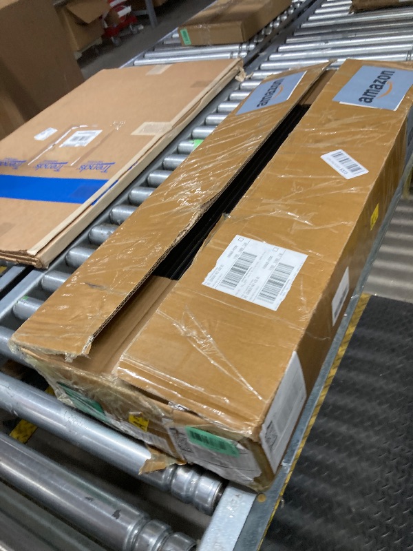 Photo 1 of 100 Pack Deck Balusters 32 '' Straight Baluster, Black Metal Deck Spindle and Stairs Railing with Screws,Hollow Rectangle Deck Balusters for Deck Railing Porch(32 x1.2x0.4 in)