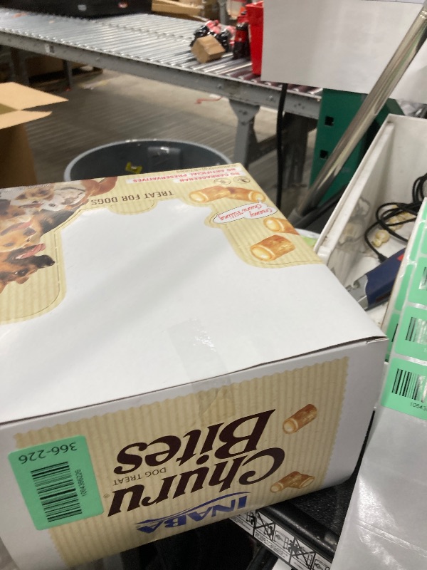 Photo 1 of **BB 3/19/2026**INABA Churu Bites for Dogs, Grain-Free, Soft/Chewy Baked Chicken Wrapped Churu Filled Dog Treats, 0.42 Ounces Each Tube | 48 Tubes Total (8 Tubes per Pack), Chicken with Cheese Recipe