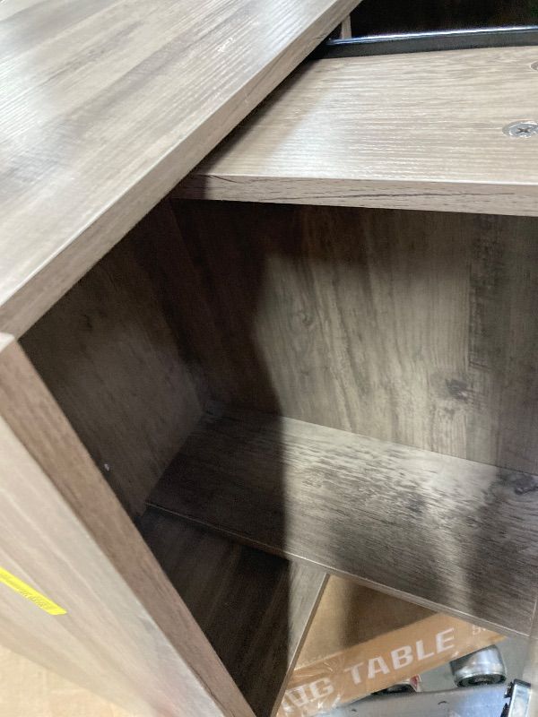 Photo 1 of ***MISSING WHEELS*PRETTY MESSY IN GENERAL***VINGLI 3-Drawer File Cabinet with Lock, Wood Rolling Filing Cabinets for Home Office, Mobile Printer Stand, Under Desk File Organizer for Letter Sized Files, 26" H(Caster Included),Gray Oak***MISSING WHEELS*PRET