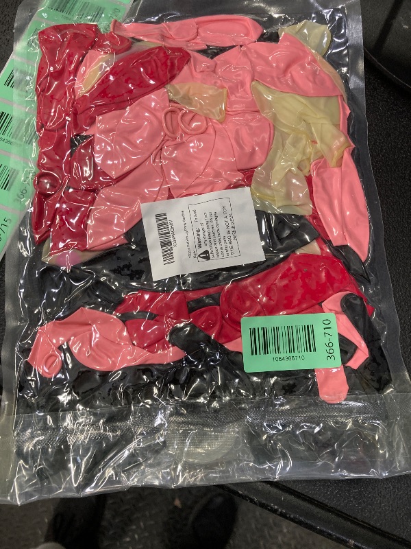 Photo 1 of 150pcs Hot Pink Black Balloon Arch Kit Party Decorations 18 12 10 5In Different Size Color Latex Confetti Balloons for Women Girl Birthday Bridal Baby Shower Wedding Party Supplies