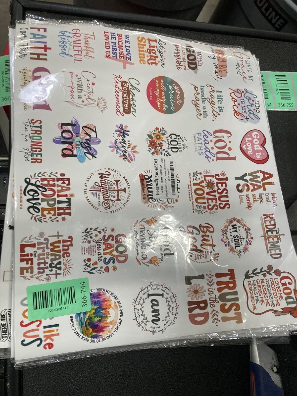 Photo 1 of 144 Pcs Waterproof Christian Stickers for Water Bottles Journaling Prayer Board, Boho Style Vinyl Biblical Christian Stickers, Spiritual Religious Gifts for Kids, Teens, Women, Adults (God144) 5 PACK