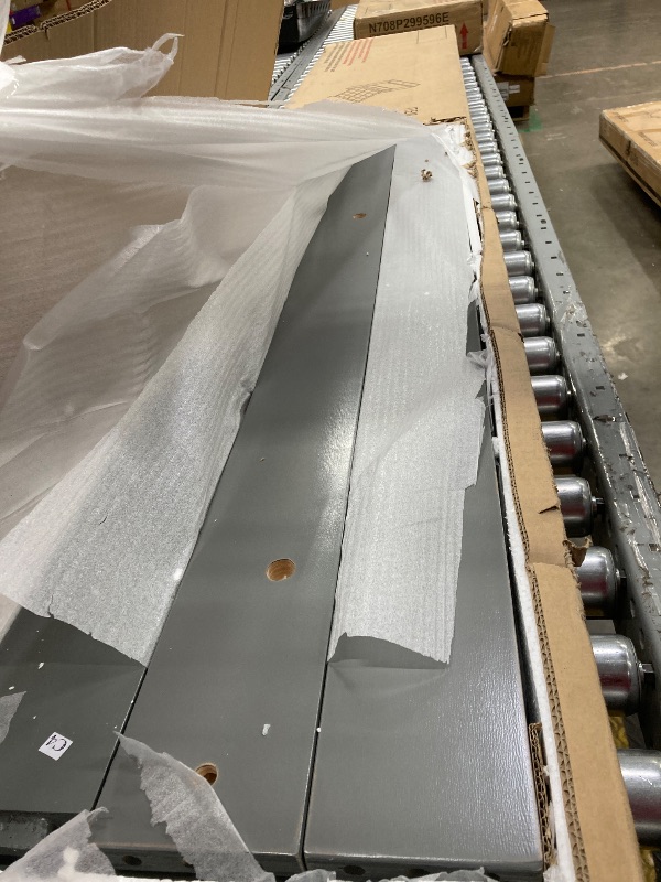 Photo 1 of  ***2 BOXES***
Merax Modern Farmhouse Solid Wood Murphy Cabinet Bed, Queen Foldable Wall Bed Frame, No Box Spring Needed/Space Saving, Gray