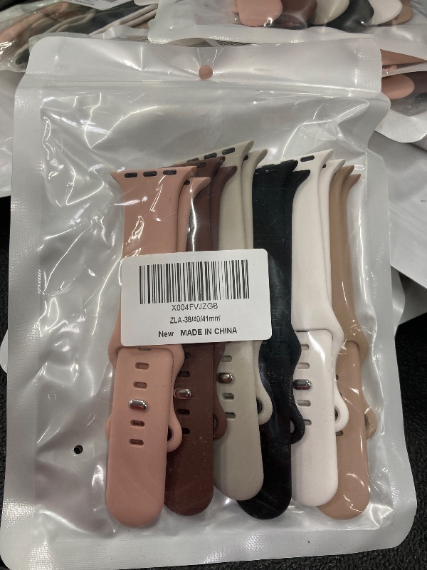 Photo 1 of 6 Pack Watch Bands Compatible with Apple Watch Bands Series 10 40mm 38mm 41mm 42mm 44mm 45mm 46mm 49mm,Silicone Waterproof Strap for iWatch Series 10 9 Ultra 8 7 6 5 4 3 2 1 SE Women Men