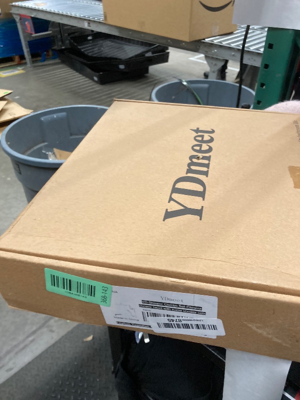 Photo 1 of 10" High Pressure Rainfall Shower Head with Handheld Combo, Upgrade 12" Extension Arm Height Adjustable, Powerful Stainless Steel Shower Head, Brass Shower Holder Extra Long Shower Hose, Chrome