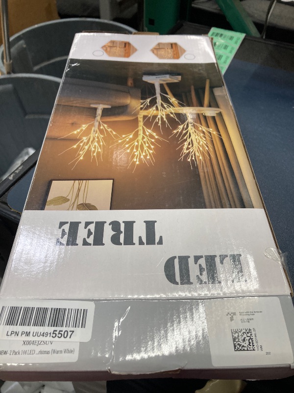 Photo 1 of 2 Pack 144 LED Artificial Tree Lamp with Timer, DIY Birch Tree with LED Lights, Lighted up Tree Lamp USB/Battery Powered, Fairy Light Spirit Tree for Table Home Bedroom Christmas (Warm White)