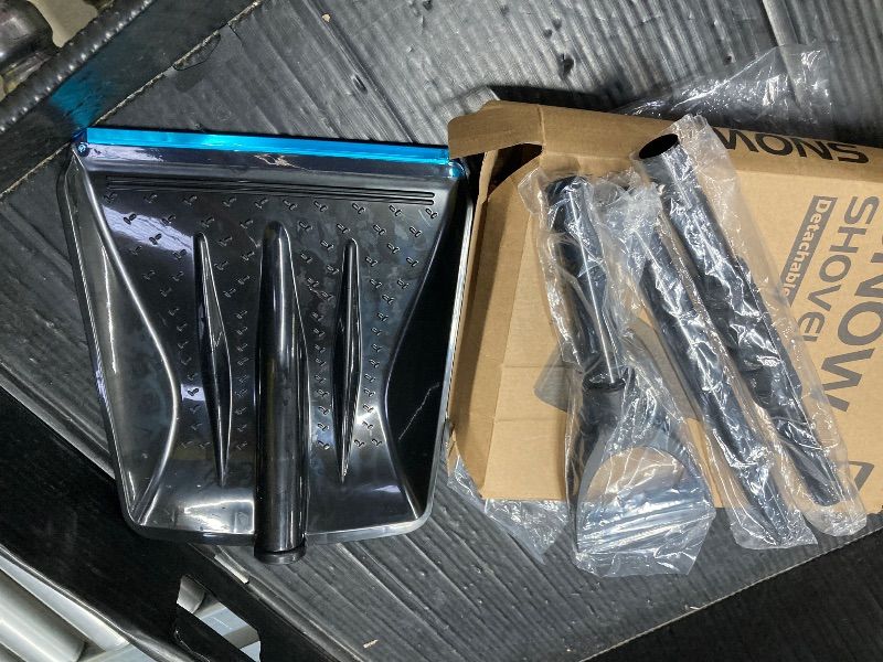 Photo 1 of ***42.5" ***Snow Shovel for Car and Driveway, 42.5 Inch Foldable Lightweight Aluminum Alloy Ice Scraper, Heavy Duty Ergonomic Handle for Emergency Snow Removal, Garden, Black***42.5" ***