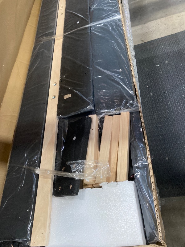 Photo 1 of Queen Upholstered Velvet BED FRAME Black