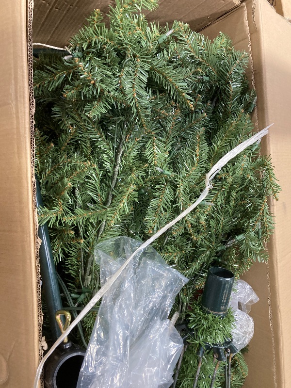 Photo 1 of ***MISSING STAND***National Tree Co. Dunhill Fir Hinged 10 Foot Pre-Lit Fir Christmas Tree, One Size, Green