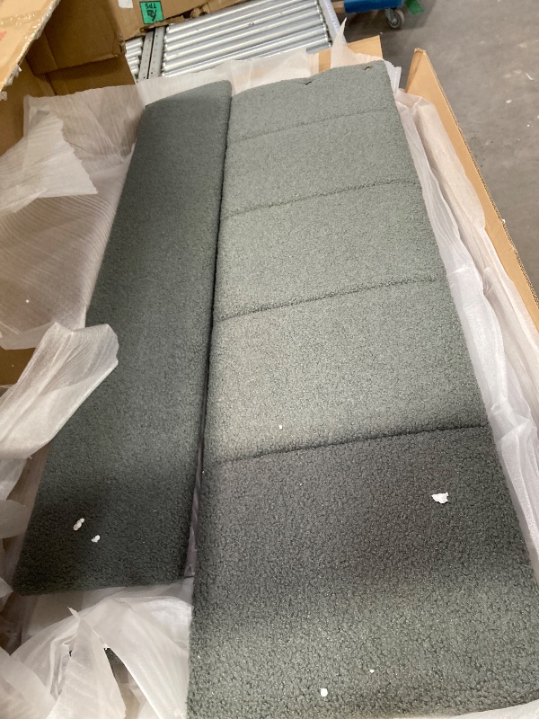 View 2 of **BOX 3 OF 3 ONLY/INCOMPLETE SET****Bellemave Queen daybed with USB, Queen Corner Bed, Upholstered Bed Frame with 2 Drawers for Kids,Teens,Adults, Lambswool, Gray