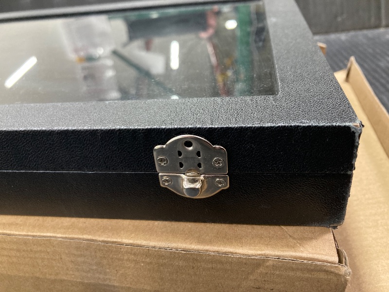 Photo 1 of ***1 LATCH IS BROKEN***Siveit Ring Display Case Organizer Box with Transparent Lid, Ring Holder Showcase For Store Display Jewelry Show Home, Ring Organizer For Jewelry Rings, Studs Earrings (100 Slot, Black)***1 LATCH IS BROKEN***