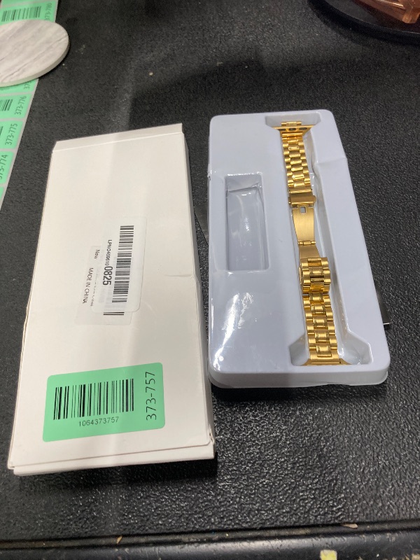 Photo 1 of ***just the band****STIROLL Thin Replacement Band Compatible for Apple Watch 38mm 40mm 41mm 42mm(Series 11 10), Stainless Steel Metal Wristband Women Men for iWatch Ultra SE Series 9 8 7 6 5 4 3 2 1, Gold