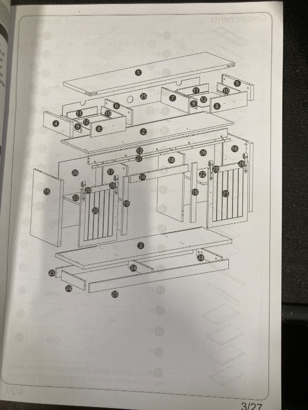 Photo 1 of ***BOX 1 OF 2 ONLY/MISSING FIREPLACE/SOME DAMAGE TO WOOD-SEE PICS****59'' Fireplace TV Stand with 3D Flame Electric Fireplace Heater, 34'' Tall Farmhouse TV Stand for 65 Inch TV, Entertainment Center TV Console with 2 Drawers, Sliding Barn Door for Living