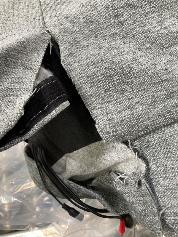 Photo 1 of ***DAMAGED -BACK CUSHION RIPPED-SELLING AS PARTS ONLY*** JONPONY Manual Recliner Chair with Heat Therapy and Massage Function, Heavy Duty Reclining Mechanism Massage Chair, Elderly Single Rocker Sofa with Cup Holders for Bedroom Home Theater,Grey