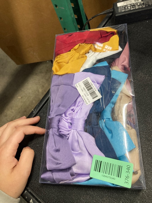 Photo 1 of 10 PCS Large Hair Ribbon Barrettes with Long Tails for Women & Girls, TOKUFAGU Vintage French Hair Accessories - Bow Clips in 10 Colors (Set A)