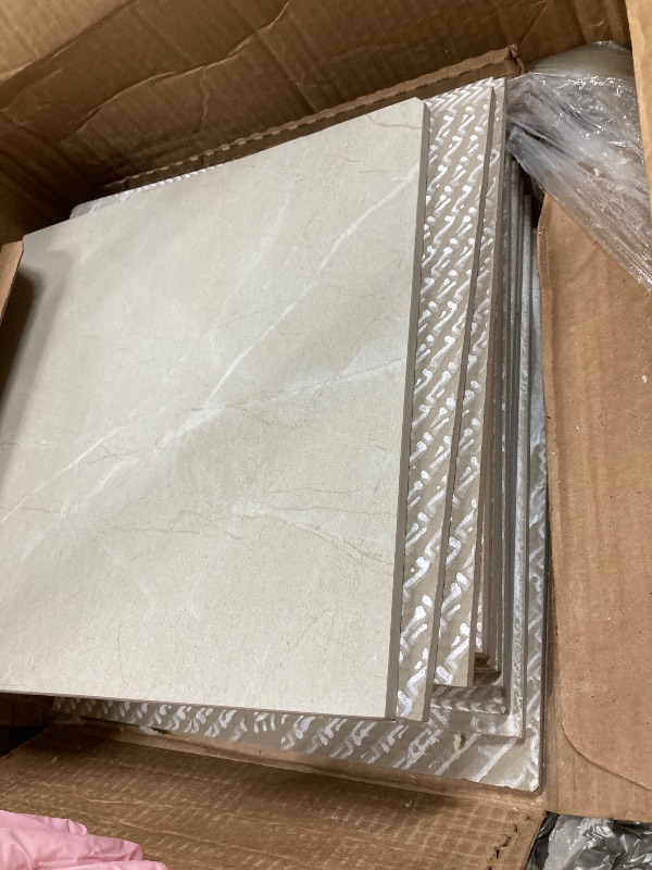 Photo 1 of **13 pc**Crema Marfil 12x12 Polished Marble Tile – Natural Stone Square for Bathroom, Wall, Floor, Fireplace, Kitchen Backsplash – Modern Look – Glue Down Installation