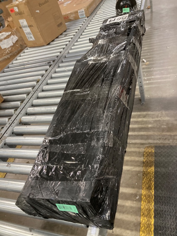 Photo 1 of **DAMAGED LEG BASE/HAS SCRATCHES AND MISSING HARDWARE***Plank+Beam Solid Wood Console Table, 56 Inch, Sofa Table, Narrow Entryway Table for Hallway, Behind The Couch, Living Room, Foyer, Easy Assembly, Black