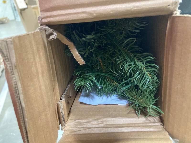 Photo 1 of **MISSING STAND***Nearly Natural 4ft. Flat Back Wall Hanging Artificial Christmas Tree with 50 Clear LED Lights