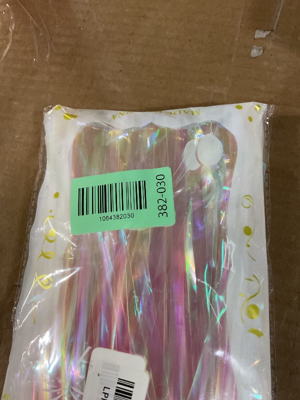 Photo 1 of ***MISSING PARTS***
DECOCKRAT 3 Pack Foil Fringe Backdrop, 3.3x8.2 Feet Tinsel Curtains, Transparent Rainbow Party Decor Steamers, Fringe Backdrop Curtains for Birthday Graduation Christmas Theme Party Decorations