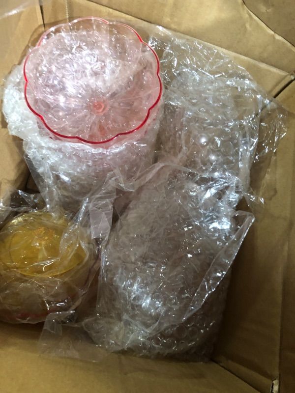 Photo 1 of ***MISSING PARTS***
HKSZEH 24 Pcs Pink Plastic Ribbed Coupe Glasses Detachable 7oz Flower Cocktail Glasses Modern Wavy Plastic Cocktail Coupes Disposable Martini Glasses Mimosa Glassware champagne goblets (24, PInk)