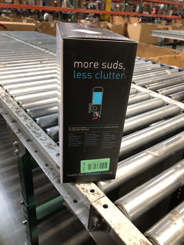 Photo 1 of ***DAMAGED - SEE NOTES/PICTURES*** simplehuman Wall Mount Pumps, Triple 15 fl. oz. Shampoo & Soap Dispenser, Stainless Steel