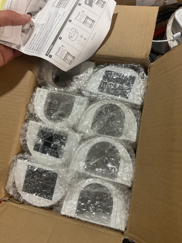Photo 1 of **They are White** Solar Fence Lights Outdoor, 8 Pack Waterproof Solar Lights Outdoor, Outdoor Solar Light Fence Light for Garden Fence Post Step Stair Backyard