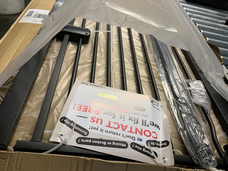 Photo 1 of ***FACTORY SEALED******OPENED FOR INSPECTION*** Lumizone Extra Tall Cat Gate 61.02" High Pressure Mounted Extra Wide 2025 New (17 Sizes) 1.37" Gap No Drilling Auto-Close One-Handed Operation Tall Pet Gate for Dogs(Black, 61.02" H x 29.92"-34.24" W)
