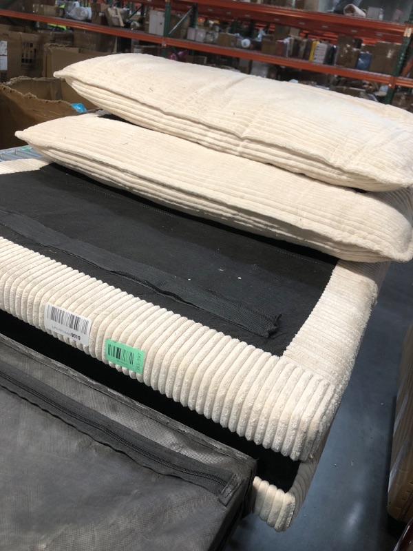 Photo 1 of ***MISSING PARTS***
VERY DIRTY********
***STOCK PHOTO FOR REFERENCE ONLY***
Pipishell Futon Sofa Bed, 66 Inch Corduroy Futon Couch Convertible with Adjustable Backrest and Armrests, Recliner Sleeper Sofa for Small Spaces, Living Room, Office, Guest Room (