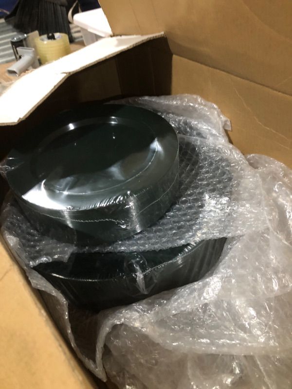 Photo 1 of ***MISSING PARTS***
FLOWERCAT 200PCS Dark Green Plastic Plates Disposable Plates for Party - Heavy Duty Plastic Plates - 10" &7" Plate for 100 Guests New Year Parties and Events