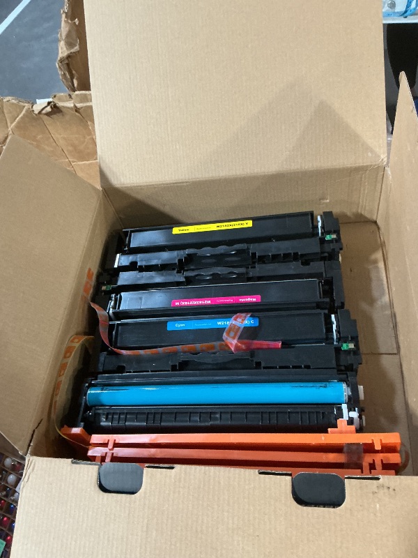 Photo 1 of ***DAMAGED - SEE NOTES/PICTURES***

swiss toner 218X Toner Cartridges 4 Pack Compatible Replacement for HP 218X 218A Toner Color LaserJet Pro 3201dw MFP 3301fdw 3301sdw 3301cdw Printer (Black/Cyan/Yellow/Magenta)