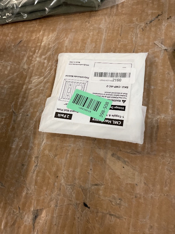 Photo 1 of (2 Pack) CML Classic Beadboard Duplex/Toggle Combination Switch Wall Plate, Vintage Outlet Covers, Retro Wood Grain Design Switch Plates, Impact Resistant, Standard Size 4.95”X 4.87”, White