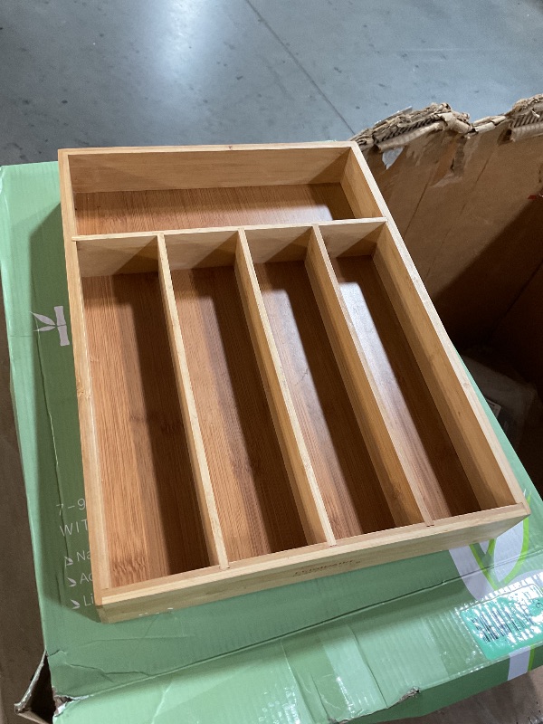 Photo 1 of *****Tock photo reference only*******Lifewit Silverware Drawer Organizer, Utensil Tray for Kitchen, Flatware and Cutlery Holder, Storage for Spoons Forks Knives, 8.6 x 12.5", Natural