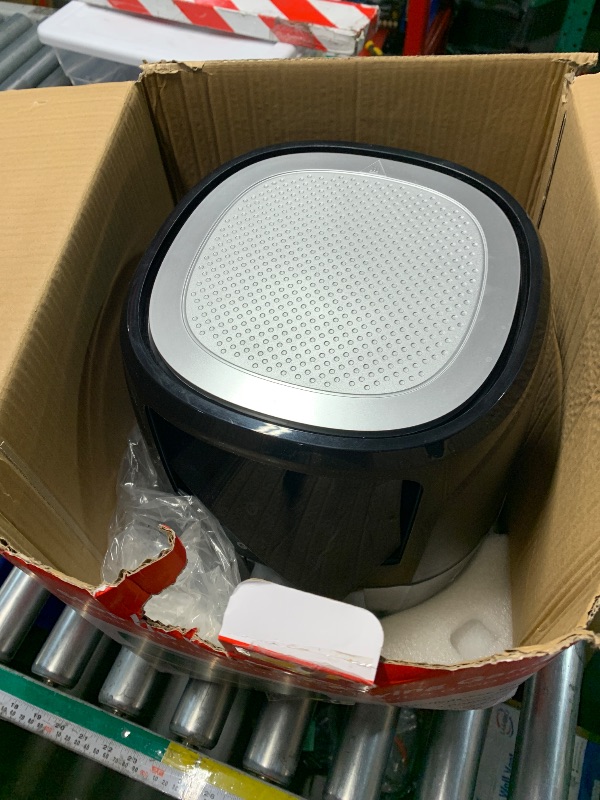 Photo 1 of ***DAMAGED, SEE PHOTOS*** Gourmia Air Fryer - 6 Qt Large Capacity, FryForce 360º, Digital Display with 12 Presets, Roast, Bake, Broil, Dehydrate, Dishwasher Safe Accessories, Black
