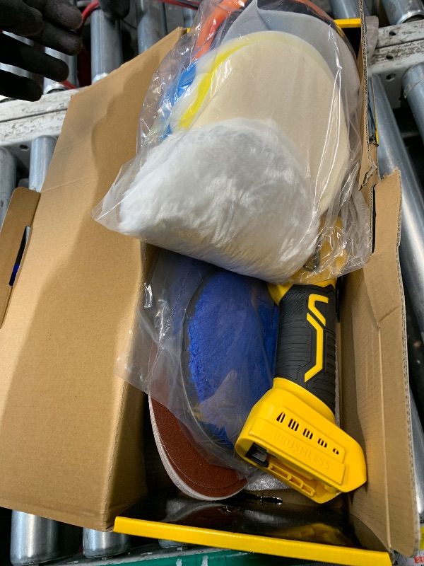 Photo 1 of ***MISSING BATTERY*** VERVEWAVE Cordless Buffer Polisher Kit for Dewalt 20V Battery (No Battery), 6-Inch Orbital Car Polisher Variable Speed 1800—5500 RPM, 17PCS Polishing Accessories, for Car Polishing/Waxing (Tool Only)
