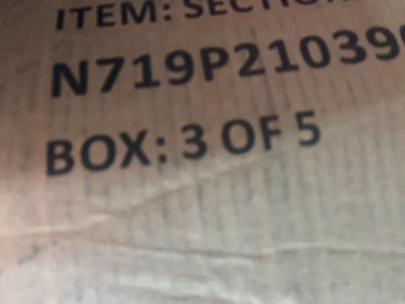 Photo 1 of ***PARTIAL SET (BOX #3 OF 5) - PRICE ADJUSTED***
***TRUCK/TRAILER PICKUP ONLY***
Oversized U-Shaped Sectional Sofa Couch Plush Corduroy Upholstered Modular Deep Seat Sofa&Couch Sectional W/Right Facing Chaise Lounge and 7 Toss Pillows for Home Apartment L