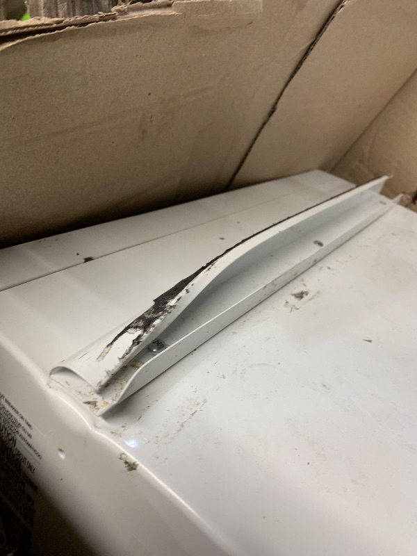 Photo 1 of ***DAMAGED, SEE PHOTOS*** 
LG 10000 BTU Window Air Conditioners [2023] Remote Control WiFi App Ultra-Quiet Washable Filter Cools 450Sq.Ft for Medium & Large Room AC Unit air conditioner Easy Install White LW1017ERSM1