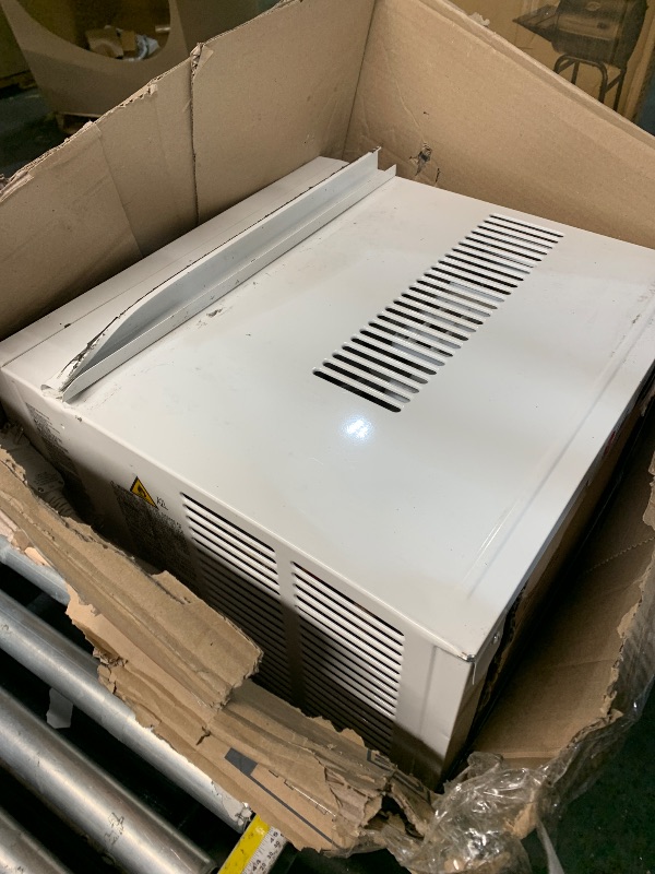Photo 1 of ***DAMAGED, SEE PHOTOS*** 
LG 10000 BTU Window Air Conditioners [2023] Remote Control WiFi App Ultra-Quiet Washable Filter Cools 450Sq.Ft for Medium & Large Room AC Unit air conditioner Easy Install White LW1017ERSM1