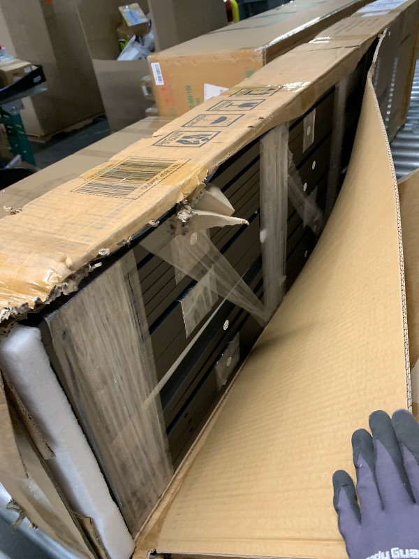 Photo 1 of ***PARTIAL SET (BOX 2) - PRICE ADJUSTED***
Bellemave Queen Loft Bed Frame with Storage Stairs, Beside Shelf & Wardrobe, Metal Queen Size Loft Bed with USB Ports&LED Light, Large Under-Bed Space Loft Beds for Adults,Teens, Kids, Black Natural