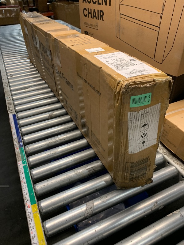 Photo 1 of ***PARTIAL SET (BOX 2) - PRICE ADJUSTED***
Bellemave Queen Loft Bed Frame with Storage Stairs, Beside Shelf & Wardrobe, Metal Queen Size Loft Bed with USB Ports&LED Light, Large Under-Bed Space Loft Beds for Adults,Teens, Kids, Black Natural