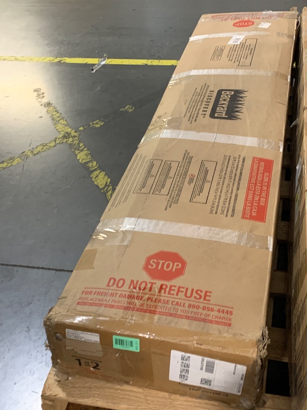 Photo 1 of ***PARTIAL SET (BOX #1 OF 2) - PRICE ADJUSTED*** 
***TRUCK/TRAILER PICKUP ONLY*** 
Backyard Discovery Bay Pointe Cedar Wood Swing Set, Slide, Play Deck, Rock Wall Ladder