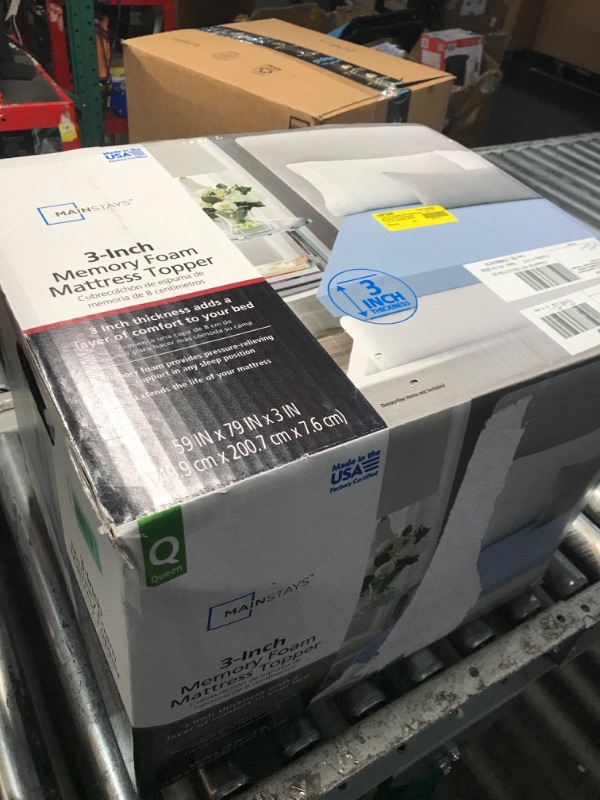 Photo 1 of Memory Foam Mattress Topper - 3 Inch Gel Infused Memory Foam - Plush Feel - Cooling and Pressure Relieving - CertiPUR Certified - Dorm Room Essentials - Queen Size