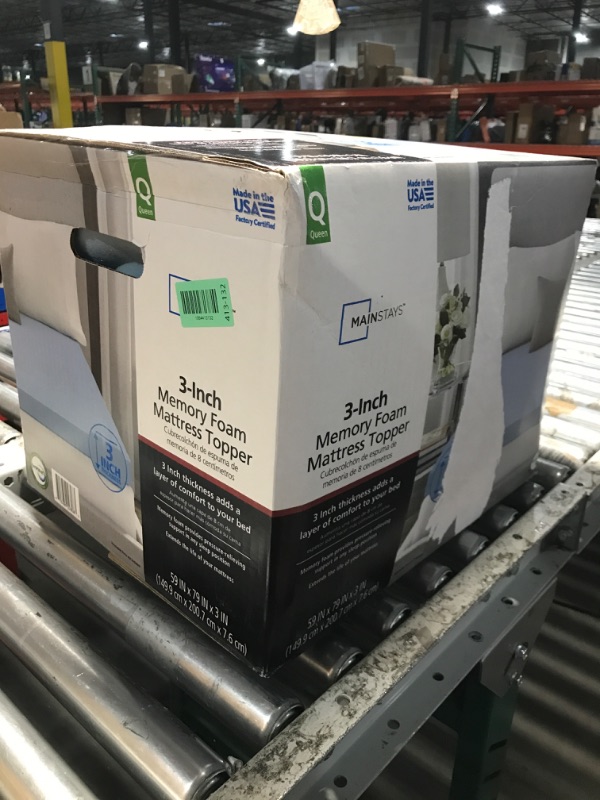 Photo 1 of Memory Foam Mattress Topper - 3 Inch Gel Infused Memory Foam - Plush Feel - Cooling and Pressure Relieving - CertiPUR Certified - Dorm Room Essentials - Queen Size