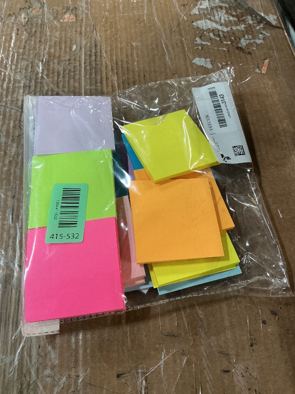 Photo 1 of (18 Pads) Sticky Notes 3x3 inch, Self-Stick Pads Bright Colors Sticky Note, Recyclable, Easy to Post for Home, Office, Notebook