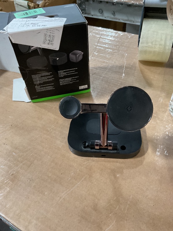 Photo 1 of ***STOCK IMAGE FOR REFERENCE***
Charger Compatible, 3-in-1 Charging Station, Qi2.2 25W w/Cooling Fan (On/Off Control) Magnetic Wireless Charger for iPhone 17, Apple Watch, AirPods, Pixel 10 (45W Adapter Included)